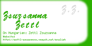 zsuzsanna zettl business card